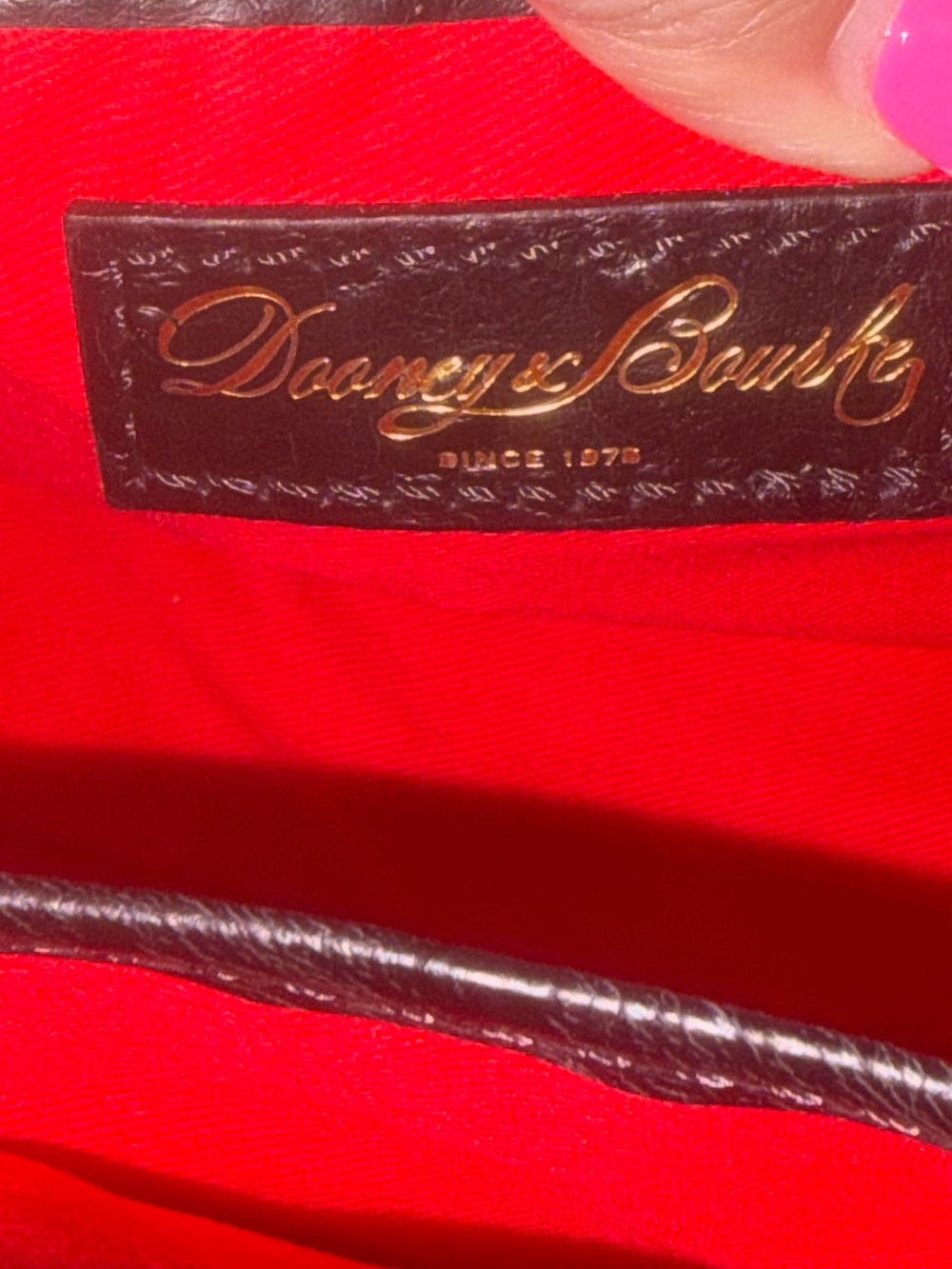 NWT Dooney & Bourke Janine Black Leather Ostrich Satchel Shoulder Purse - Picture 11 of 16